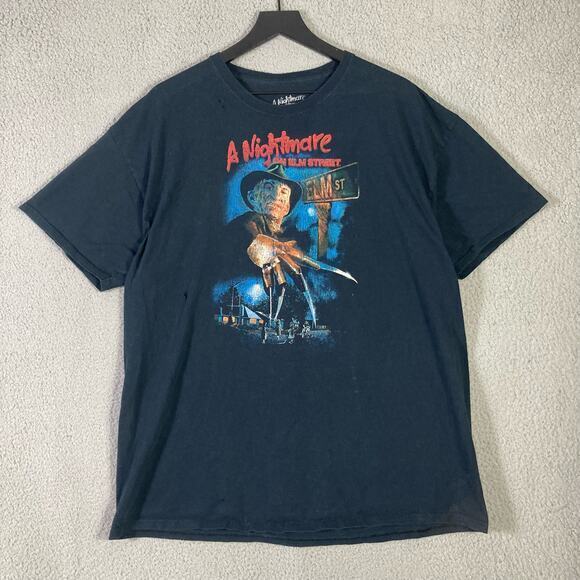 A Nightmare On Elm Street Freddy Krueger T-Shirt 2XL Black Graphic Print Men's - Picture 7 of 8